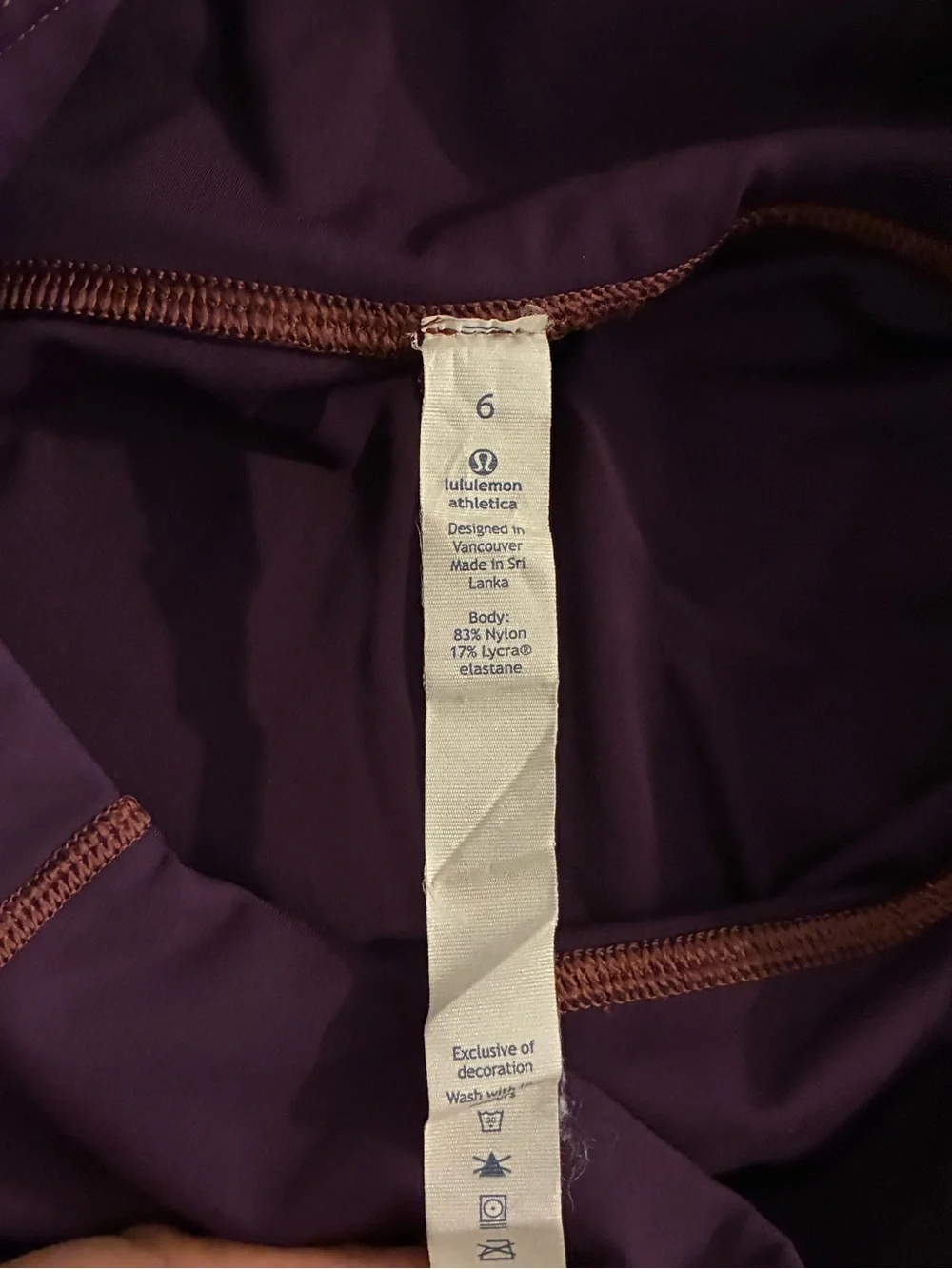 lululemon athletica Magenta Leggings with Rose-Trim Seams